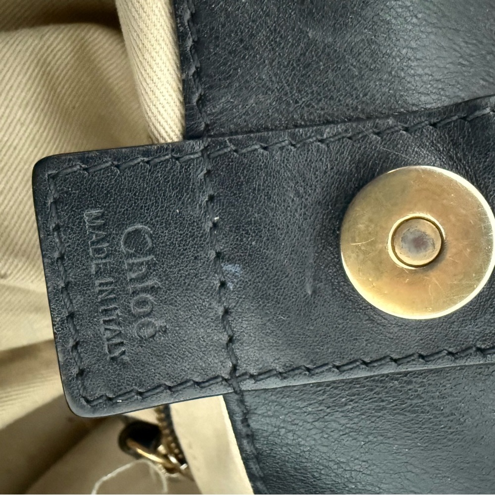 Chic Black and Blue Designer Tote Bag - Picture 7 of 14